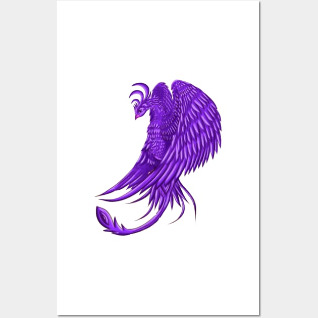 phoenix purple Wall Art by Eikia